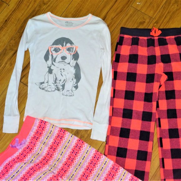 Lumberjack pajama set fleece cozy L 10 12 - Picture 6 of 6
